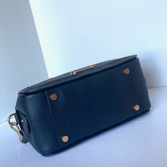 Kate Spade Gramercy Satchel Medium Black Leather Crossbody Doctor Bag - Picture 8 of 13